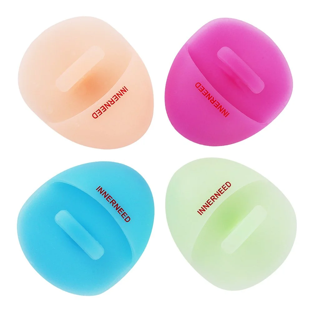 INNERNEED Super Soft Silicone Face Cleanser and Massager Brush Manual Facial Cleansing Scrubber Hand