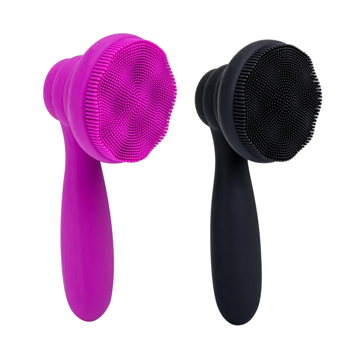 2 PC Silicone Facial Cleansing Brush Facial Scrubber Manual Exfoliating Facial Brush Face Cleanser F